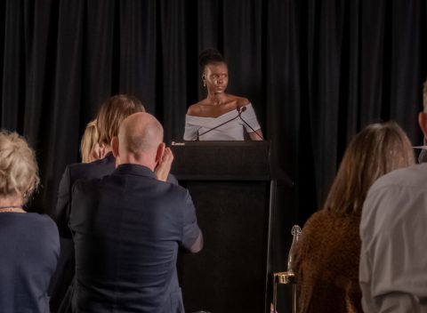 A speaker at the Asia Pacific Humanitarian Leadership conference dinner
