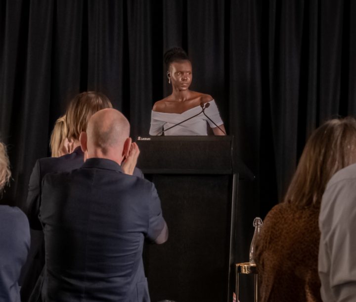 A speaker at the Asia Pacific Humanitarian Leadership conference dinner